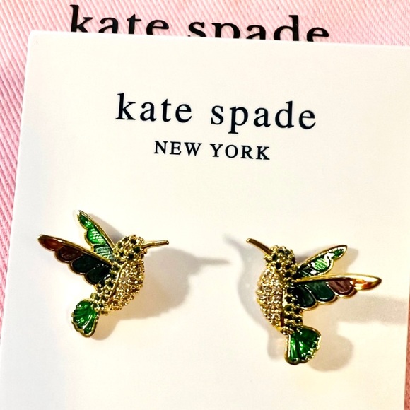$58 Kate Spade Dazzling Daisy Hummingbird Stud Earrings - Picture 3 of 6